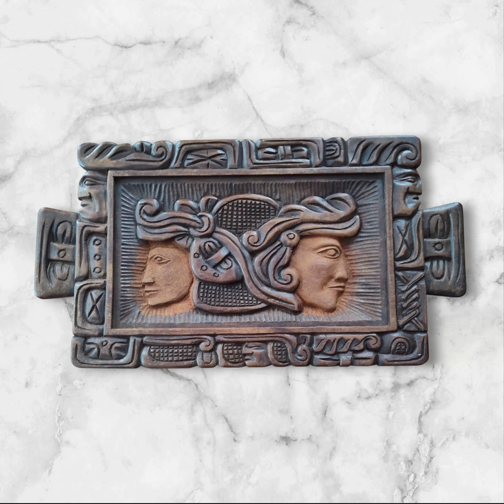 Mayan wood Art For Wall Or Lap